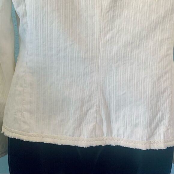 Banana Republic Cream Textured Blazer Size 6 - Picture 9 of 16